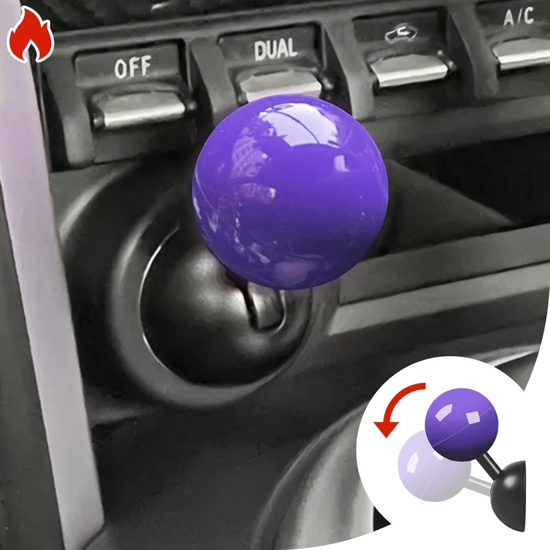 Tybasthe Original Push Start Button Metal Car Joystick Starter Engine Ignition Cover - Cool Interior Decorations Accessories - Purple - Image 1